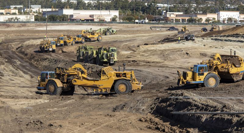 Yard grading machinery